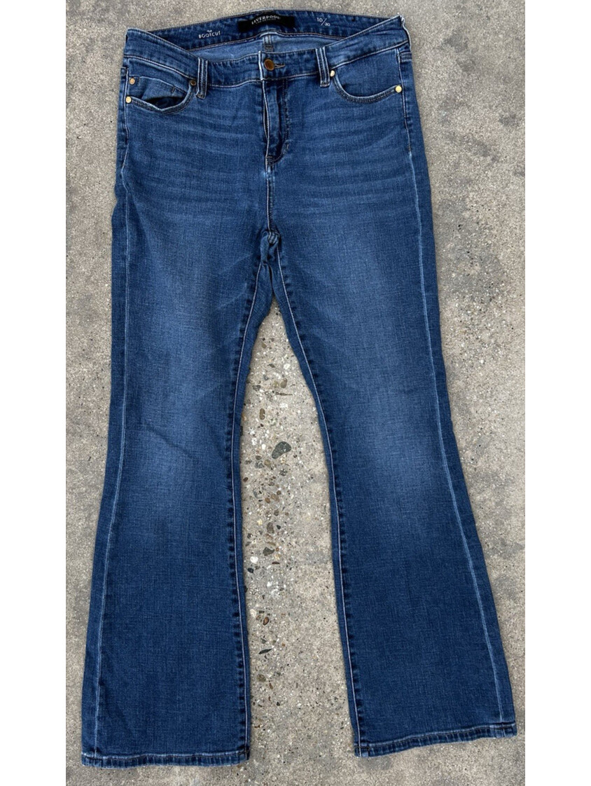 Liverpool The Bootcut Pull On Jeans Women’s Size 10/30 Blue Stretch Denim